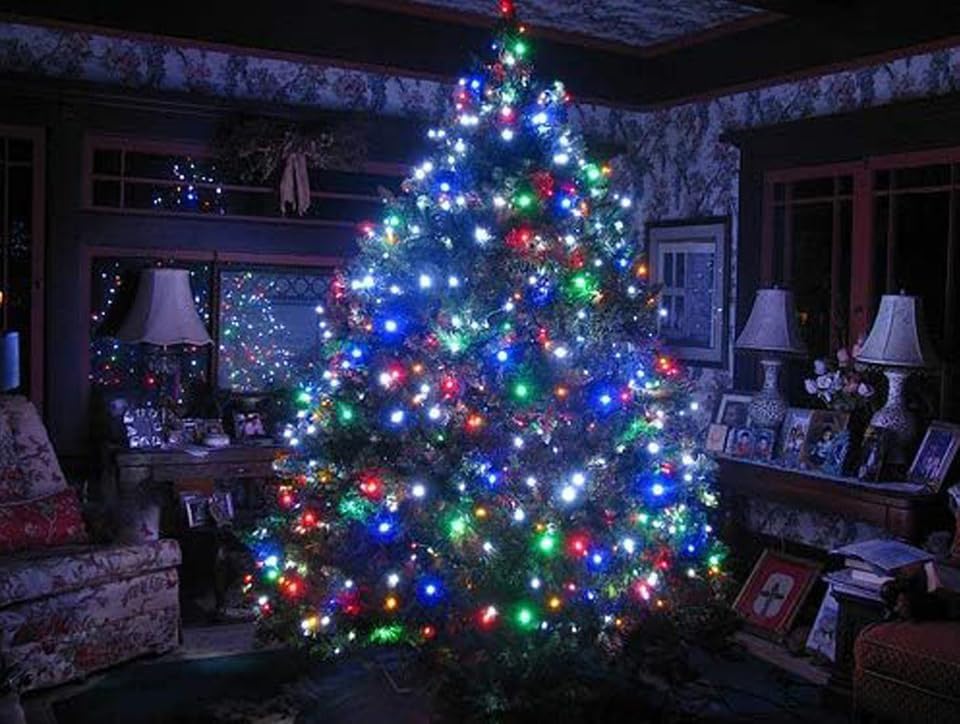 Alternative view of 10 Metre Fişli RGB Led Işık Yılbaşı Ağacı Işığı Led Ampül Çam Ağacı Balkon Merdiven Salon Yada Oda Süslemelerinde Kullanıma Uygun 220v Prizden Enerjisini Alır