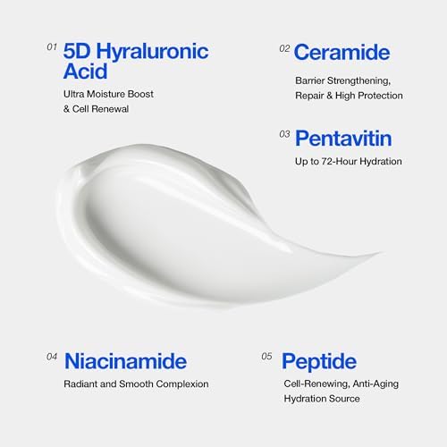 Yenileyici, Bariyer Onarıcı, Seramid, Peptit, 5d Hyaluronik Asit, Nemlendirici Yüz Kremi, 50 ml