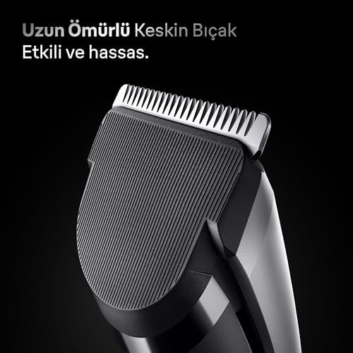 Saç Kesme Makinesi Series 7, +5 Aksesuar, Ömür Boyu Keskin Bıçak, 17 Uzunluk, HC7590