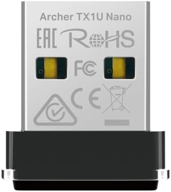 Alternative view of Archer TX1U; AX300 Mbps, Tasarım, Tak ve Çalıştır, Linux ve Windows(11/10/7) Destekli, Wi-Fi 6 USB Adaptör