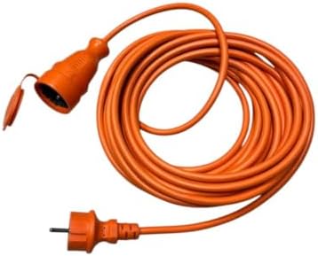 20 Metre Seyyar Uzatma Kablosu – 3x1.5mm² Kablo, IP44 Koruma, Turuncu Renk, Fransız Tipi Fiş, 250V/16A, Dış Mekan Uyumlu