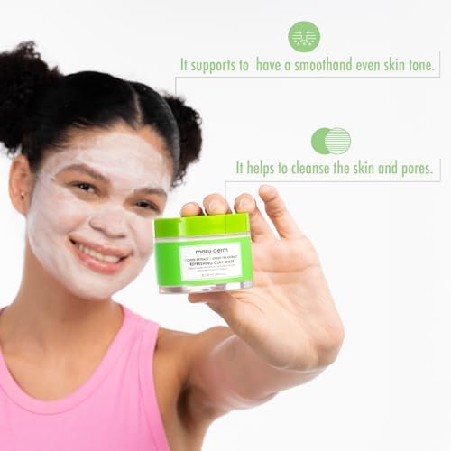 Maru.Derm Kahve Özü + Yeşil Çay Özü Ferahlatıcı Kil Maskesi 100 ml