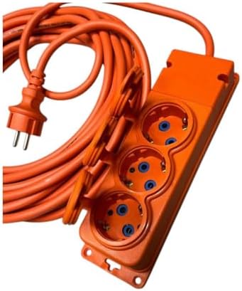 3’lü Uzatma Kablosu – 20 Metre, 3x2,5mm Kablo Kesiti, IP44 Su Sıçrama Koruması, Seyyar Prizli, Dış Mekan ve İç Mekan Kullanımı için 3WAY-20325-F