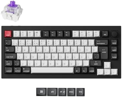 Keychron Q1 Hall-Effect%75 RGB Türkçe Switch Kablosuz Siyah Beyaz Mekanik Klavye