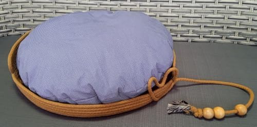 45CM KEDİ KÖPEK YATAĞI ELYAF YATAKLI KAHVERENGİ