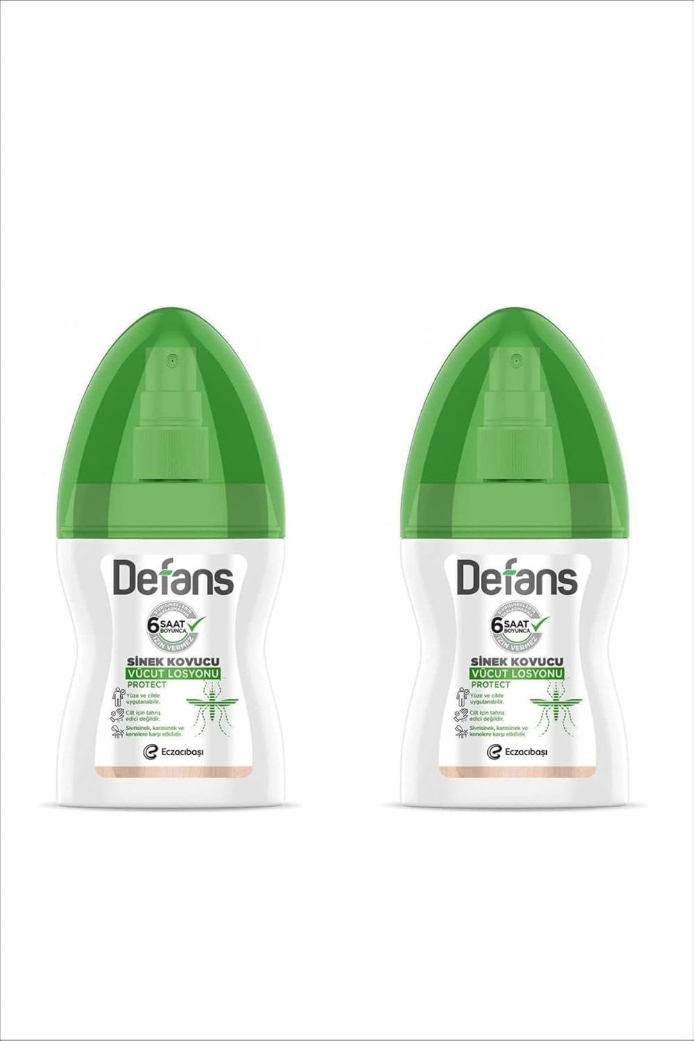 Defans 2'Li Protect 6 Saat Etkili Bitki Özlü Sinek Sivrisinek Karasinek Kene Kovucu Vücut Losyonu 100 Ml