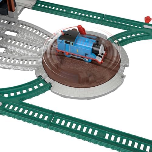 Alternative view of Thomas ve Arkadaşları oyuncak tren oyun seti, Yükle ve Fırlat Teslimatı, motorlu klasik lokomotif ve yük vagonu, 550 cm'lik ray, JDF26