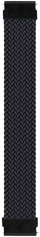 S4 Kordon, (Large Size, 165mm) Braided Solo Loop Band Siyah [ S4 ile Uyumlu Kordon - Siyah]
