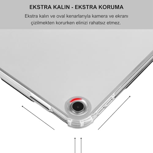 Alternative view of iPad 10.2 inç (2019/2020/2021) Modellerinin Tümüyle Uyumlu Uyku Modlu, Pencil Kalemlikli, Trifold, Esnek, Mat, Darbeye Tam Dayanıklı Smart Tablet Kılıfı (Siyah)