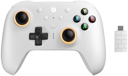 8Bitdo Windows ve için 2 Kablosuz Denetleyici, TMR Oyun Çubukları, Değiştirilebilir Salon Efekti/Dokunmatik Tetikleyiciler, Hareket Kontrolü, RGB Fire Ring, 8 Speed Kablosuz