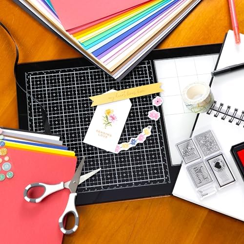 Cardstock 8,5 x 11 Kağıt Paketi - 110 lb El Sanatları, Kart Yapımı, Defterleri için Kart Stoku - 100 Çeşitli Renkli Ağır Çarşaf - Çift Taraflı, Düz Çekirdek, 300 GSM, Kaleydoskop
