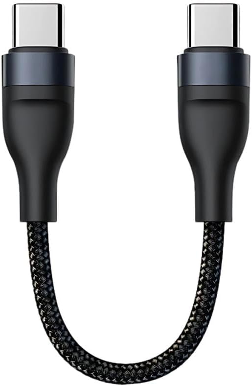 Alternative view of 25CM 60W Süper Hızlı PD Type C to Type C Şarj Kablosu, Kısa Halat Örgülü Kopmaz Kırılmaz Kablo