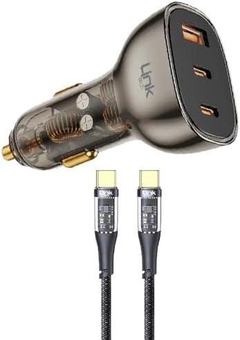 C508 80W 2xPD 30+20W + USB Araç İçi Type-C Şarj Aleti