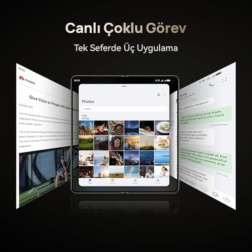 Mate X6, 12+512G, Akıllı Telefon Katlanabilir Form, Ultra İnce ve Dayanıklı, Ultra Chroma Kamera, Kunlun Glass 2. Nesil, X-™ Ekran ve Canlı Çoklu Görev, Kırmızı