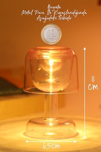 Led Mum İskandinav Tip Pil Dahil Dumansız Alev Ledli Yapay Dekoratif Mum Dekor Işığı PT428 (Pembe)