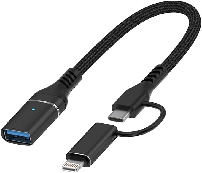 2 in 1 5Gbps Type-C and 8 Pin to USB 3.0 OTG Adaptör Telefon ve Notebook Uyumlu ADS-619