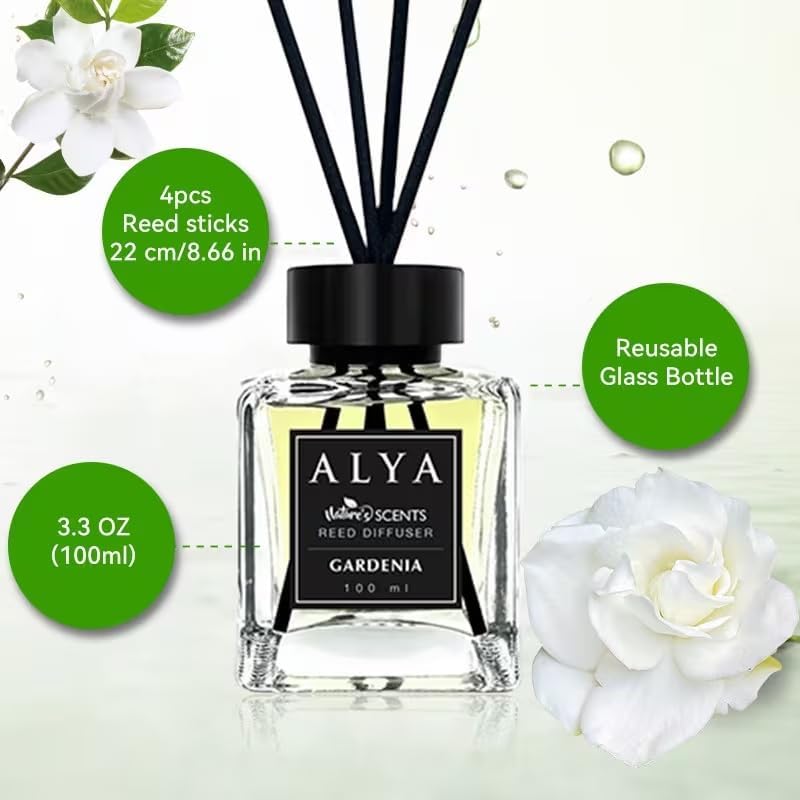 ALYA ALYA 's Scents Gardenia Bambu Çubuklu Oda Kokusu- Kokusu