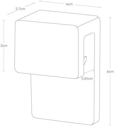 Alternative view of 1494 Tower yapışkanlı kanca diş fırçası ve diş macunu tutucu, siyah, ABS reçine/silikon/polikarbonat/PET/poliüretan, minimalist, 2,7 x 4 x 6 cm