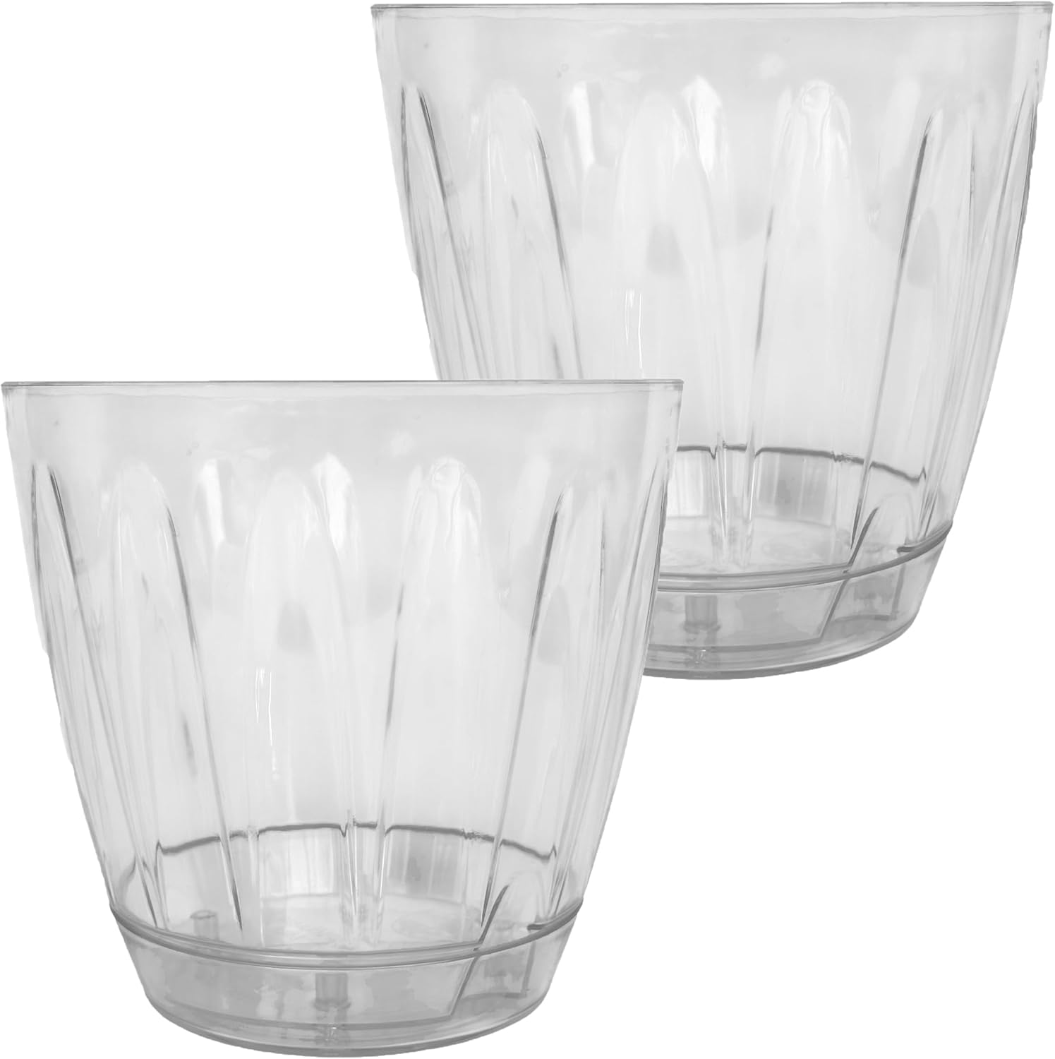 Alternative view of 2 adet Plastik Orkide Saksısı Seti 1,5 lt Gizli Tabaklı Şeffaf Saksı 145 x 135 mm