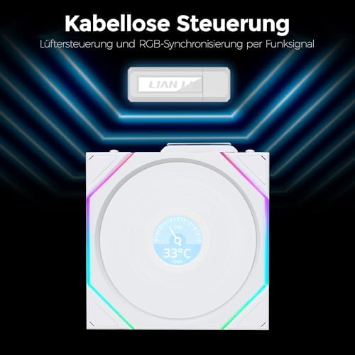 Li UNI FAN TL WIRELESS LCD 1x120mm Beyaz Kasa Fanı (G99.12TLLCD1W1W.00)