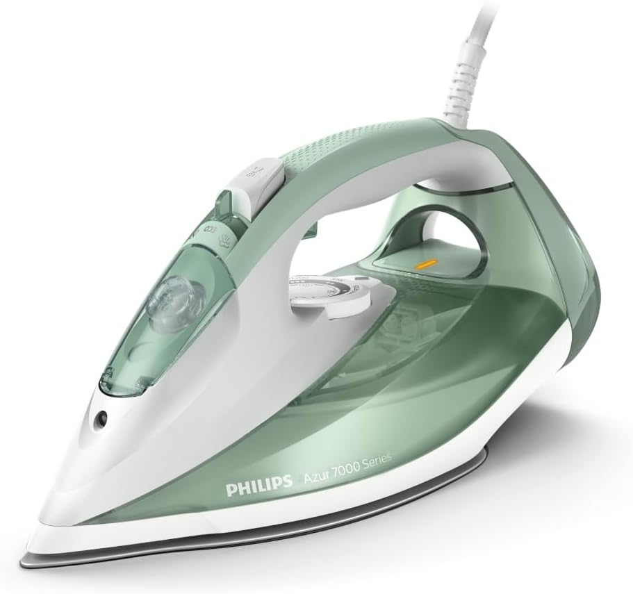 7000 Series Azur Buharlı Ütü, 2600W Güç, 220g Buhar, Damlama Önleme Sistemi, SteamGlide Plus Taban, 300ml Su Haznesi (DST7012/70)