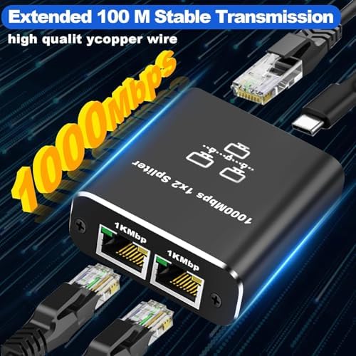 1 Gigabit Ethernet Anahtarı 2 Bağlantı Noktalı 1000Mbps, 1 ila 2 Ethernet Splitter, LAN Ağ Anahtarı 1-2 Gigabit Ağ Bölücü, Bilgisayar, HUB, Anahtar, Yönlendirici ZR861