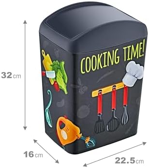 Alternative view of Soft Resimli Çöp Kutusu Döner Kapak 10 LT COOK