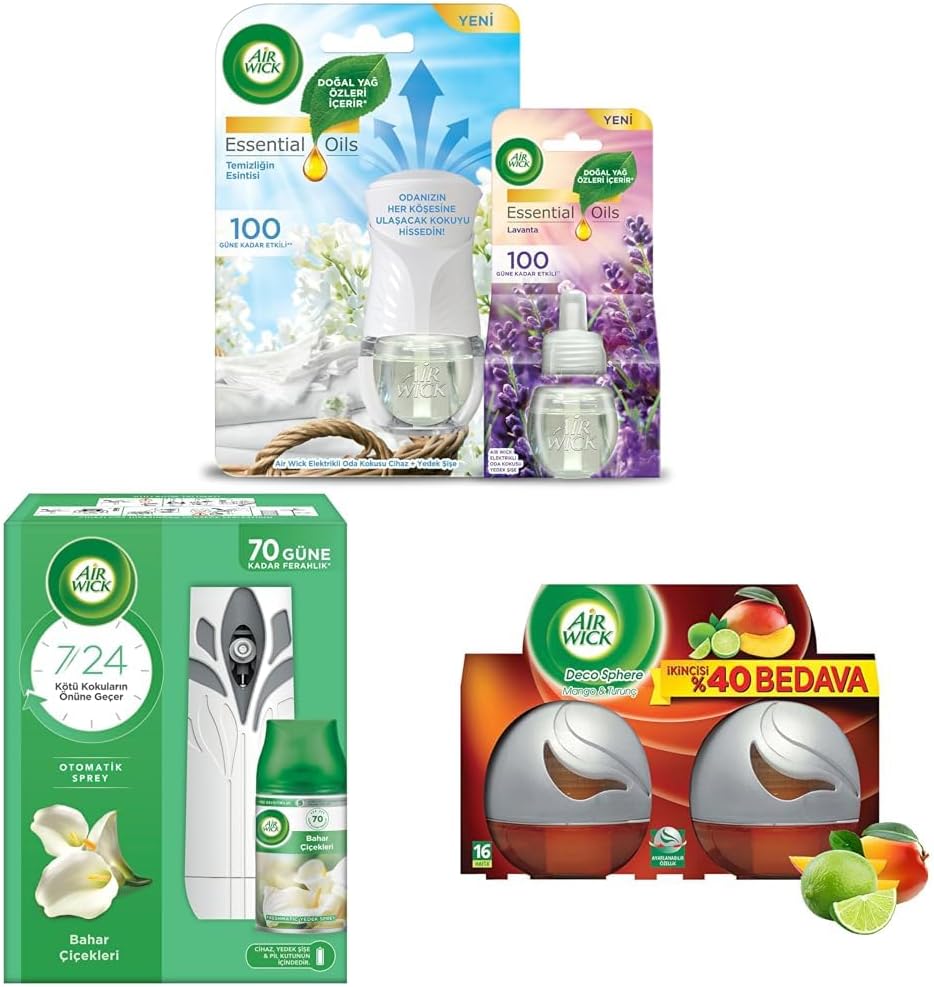 Air Wick Ev Kokulandırma Seti (Elektrikli + Otomatik + Deco)