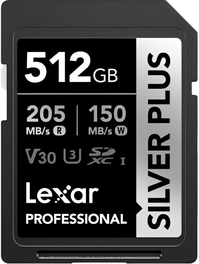 Alternative view of 512GB Silver Plus SD UhsI V30 U3 205MB/S Hafıza Kartı