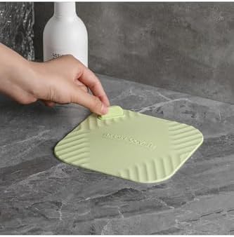 Alternative view of Siyah Renk Kare Kötü Koku Önleyici Silikon Mat Banyo Mutfak Lavabo Balkon Gider Tıpası Kapağı