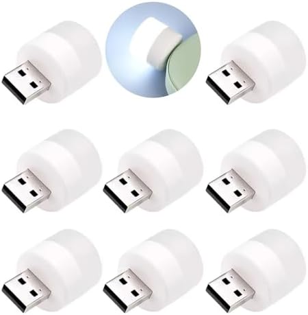 Alternative view of USB Mini LED lambalar, okuma ışığı, USB gece lambası, mobil LED, bebek uykusu, mobil şarj lambaları için küçük yuvarlak ışıklar (8 ADET)