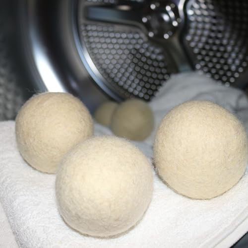 Alternative view of eldione 3 adet Yün Kurutma Topu ve Lavanta Uçucu Yağı 10 ml,%100 Merinos Yünü, Kolay Ütü, Çamaşır Kırışıklık Önleyici, Yumuşatıcı, Tüy Toplayıcı Tasarruflu Antistatik Wool Dryer Ball