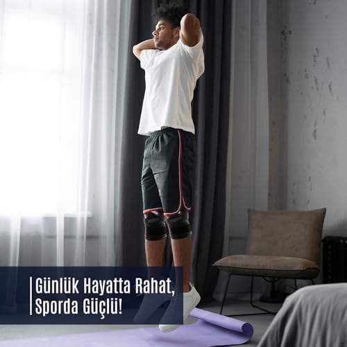 Diz Ağrısı için 2 Adet Silikon Patella Destekli Ayarlanabilir Dizlik, Menisküs Yırtığı, Artrit, Diz Ağrısı, Eklem Ağrısı, Bağ Yırtılması, Kas ve Eklem Koruması Sağlar