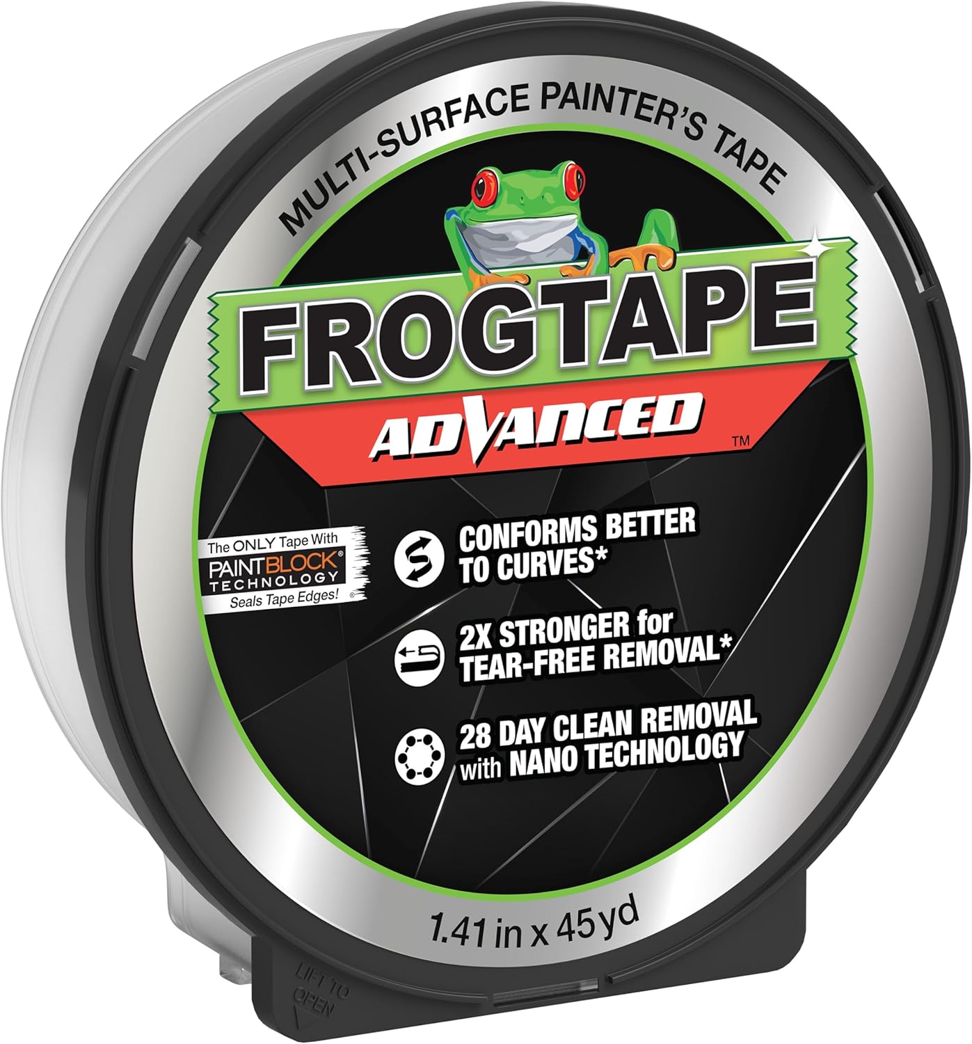 Alternative view of FrogTape Advanced Boya Bandı, 3.6 cm Genişlik x 41 m, Çok Yüzeyli, Yeşil, 1 Rulo