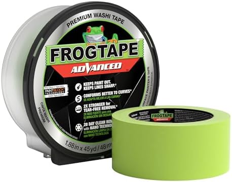 FrogTape Advanced Boya Bandı 4.8 cm x 41 m, PAINTBLOCK Teknoloji, Çok Yüzeyli, Yeşil