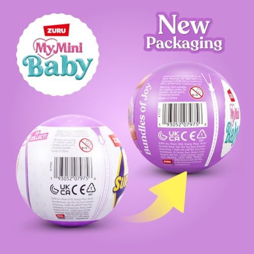 5 Surprise My Mini Baby Series 2 by ZURU, Gizemli Kapsül, Kız Oyuncağı, Gerçekçi Minyatür Bebek, Oyun Seti ve Aksesuarları (Tek Kapsül)