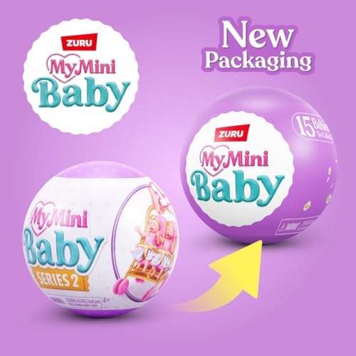 Alternative view of 5 Surprise My Mini Baby Series 2 by ZURU, Gizemli Kapsül, Kız Oyuncağı, Gerçekçi Minyatür Bebek, Oyun Seti ve Aksesuarları (Tek Kapsül)