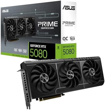 PRIME RTX5080, O16G, NVIDIA, GeForce RTX 5080, 16GB GDDR7, 256bit, OC, HDMI, 3xDP, DLSS4 Ekran Kartı