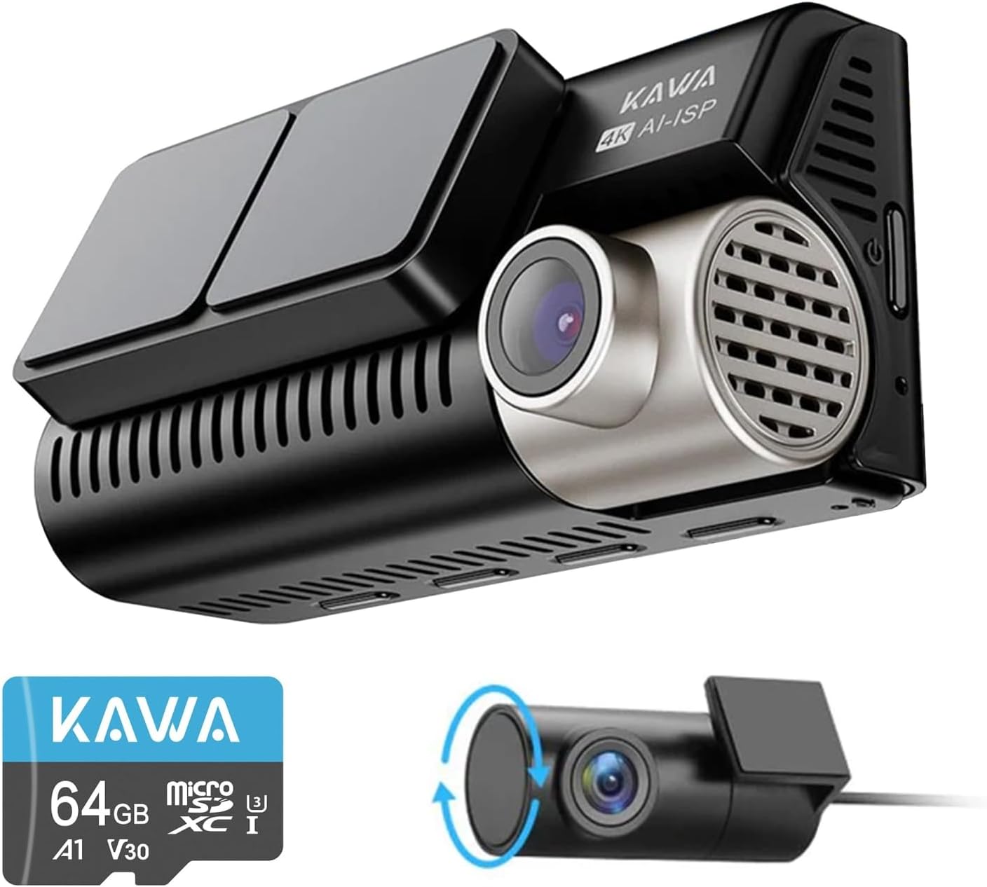 D11 2 Kameralı Ön/Arka 4K+1080P STARVIS Sensörlü Yapay Zeka Destekli Wi-Fi GPS'li Araç Kamerası