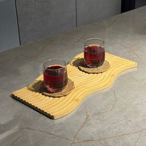 Alternative view of Bambu Çizgili Dikdörtgen Sunumluk 39x17 cm Servis Tahtası | Çok Amaçlı Doğal Bambu Tabak | Kahvaltı, Peynir, Meze, Tatlı Sunumları | Dekoratif & Dayanıklı Servis Altlığı