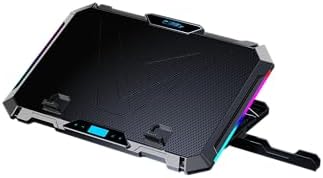 Alternative view of 8x Turbo LED Fan - 10 Modlu RGB - LCD Ekran - Ayarlabilir Fan Hızı - 7 Kademeli Stant - 2x USB - Metal Mesh Zemin Notebook Soğutucu