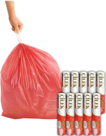 Alternative view of Büyük Boy 65X70 Çilek Kokulu Büzgülü Çöp Poşeti 100 Adet (10 PAKET) Çöp Torbası 60 Litre