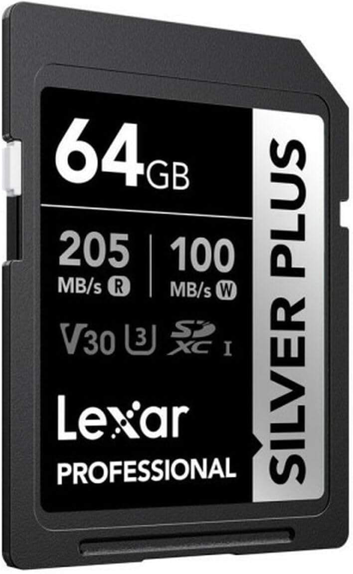 64GB Silver Plus SD UhsI V30 U3 205MB/S Hafıza Kartı