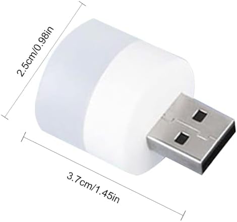 USB LED Küçük Beyaz Işık, USB Mini LED Lamba, Koridor, Tuvalet, Oturma Odası, Çocuk Odası için Rehber Gece Aydınlatma Işığı (6 ADET)