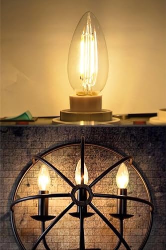 Rustik Led Filament Ampul 4 Watt E14 Duy Sarı Işık Dekoratif Aydınlatma (1, Cam C35)