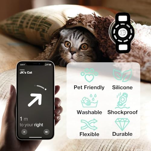 Alternative view of için Kedi Tasması, 2 Paket Kedi Yaka Tutacağı, Silikon Su Geçirmez Ayrılabilir Güvenlik Tokası Desenli Kedis Tasması, Küçük Evcil Hayvanlar Yavru Kedis için Uygun (Siyah + Mavi)