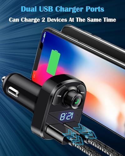 C-606 Araç Fm Transmitter 5.1 Bluetooth Araç Kiti Usb 3.1amper Hızlı Şarj Çıkışlı Çakmaklık Girişli