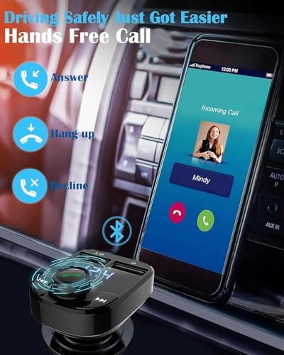 Alternative view of C-606 Araç Fm Transmitter 5.1 Bluetooth Araç Kiti Usb 3.1amper Hızlı Şarj Çıkışlı Çakmaklık Girişli