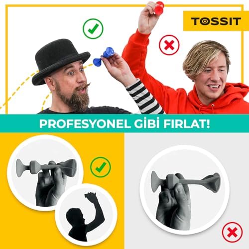 TOSSIT Game: Aile ve Partiler İçin Mükemmel Silikon Vantuz Dart Oyunu, İç ve Dış Mekan Eğlencesi İçin Yapışkan Dart Atış Oyunu, Mükemmel Hediye - Starter Pack