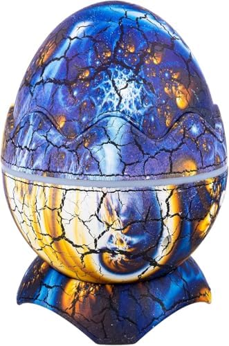 Dinozor Yumurtası Gece Masa Lambası Bluetooth Hoparlör Led Lamba Galaxy Projektör Led Işık Yatak Odası İç Mekan Aydınlatma Dekoratif Işık 16cm x 12cm K890 Mavi
